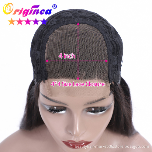 Factory wholesale 200 density Indian human shy hair full lace wig perruque indetectable